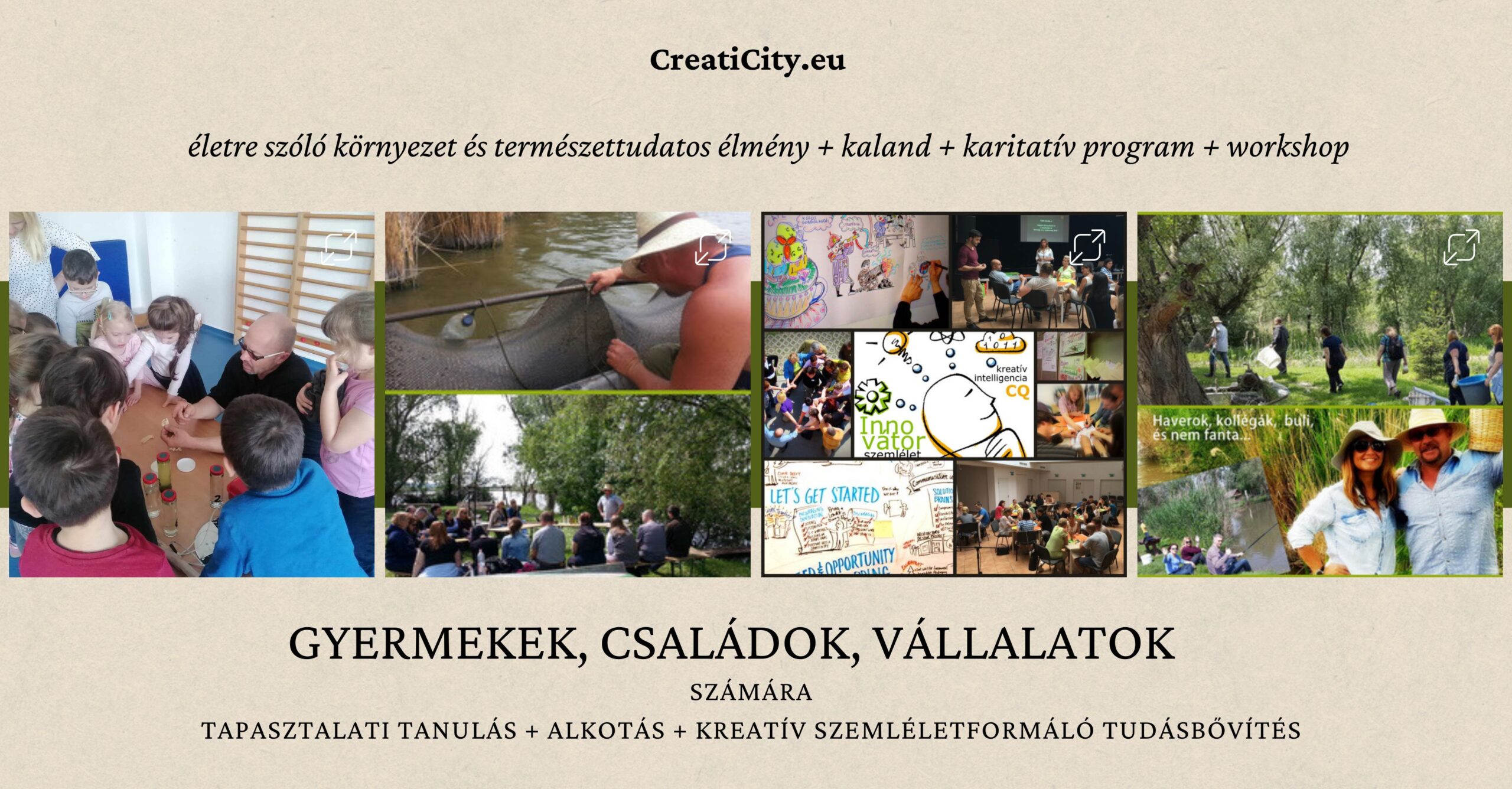 öko környezet kaland természet workshop creaticity